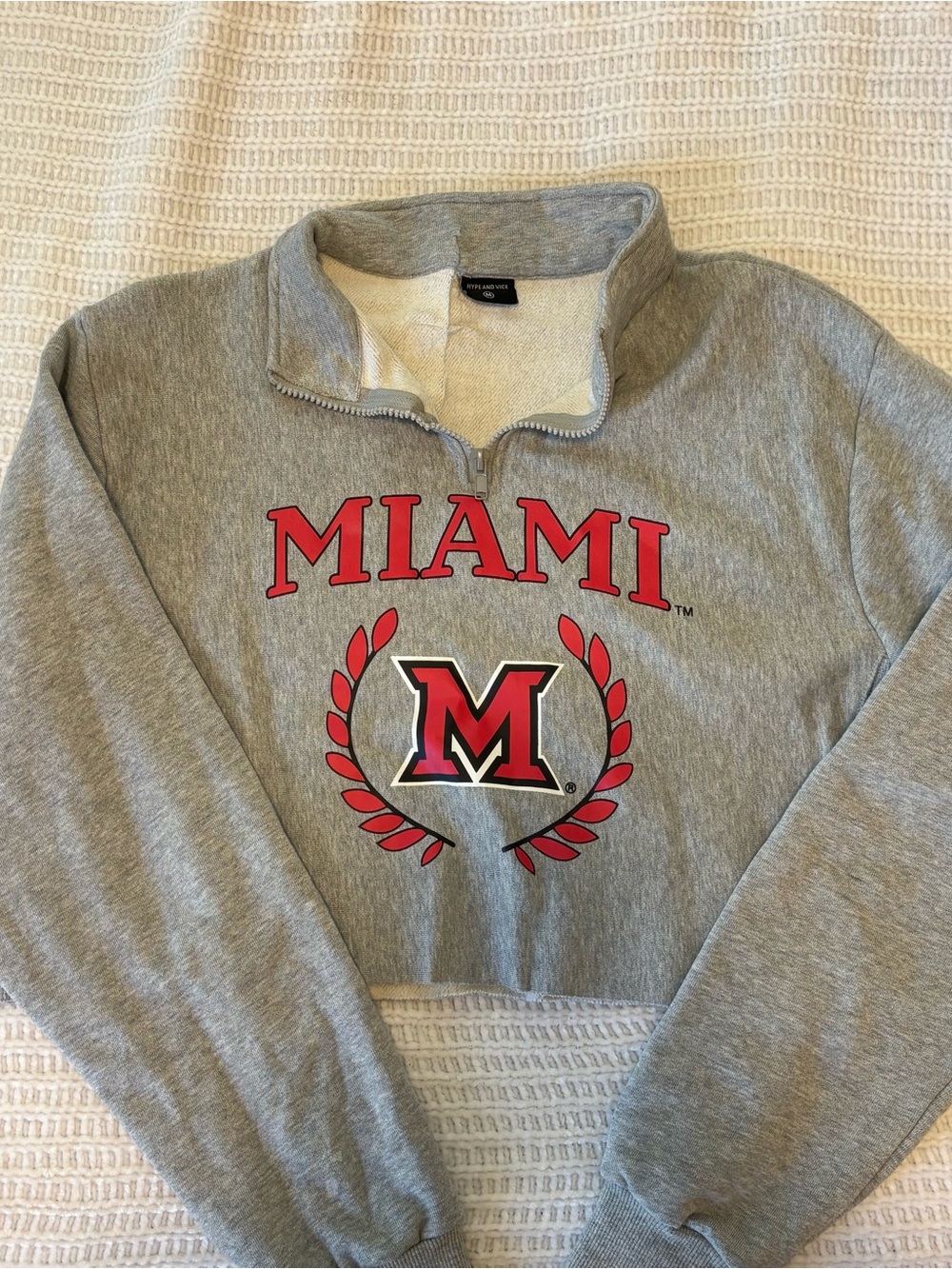 Miami Graphic Quarter-Zip Sweatshirt - Gray